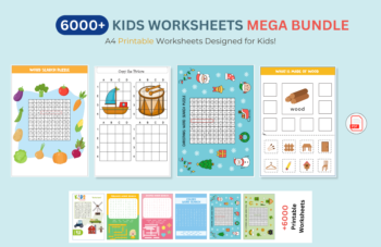 6000+ Kids Worksheets Mega Bundle – Fun Learning for Every Child